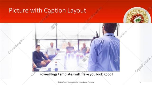 Picture with Caption presentation slide layout