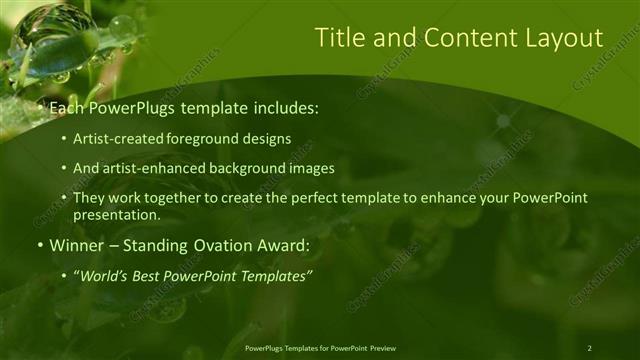 Title and Content presentation slide layout