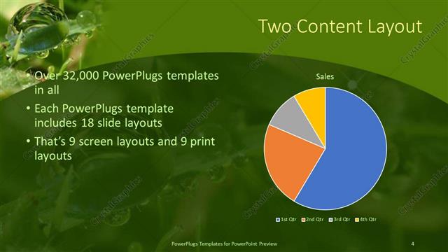 Two Content presentation slide layout