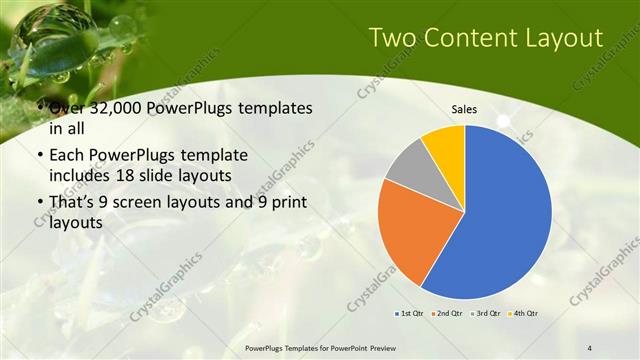 Two Content presentation slide layout