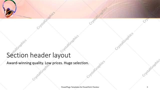 Section Header presentation slide layout
