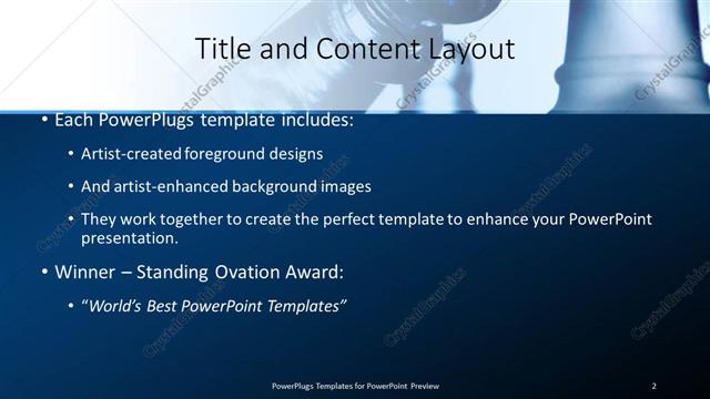 Title and Content presentation slide layout