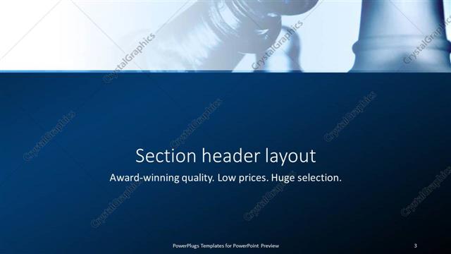 Section Header presentation slide layout