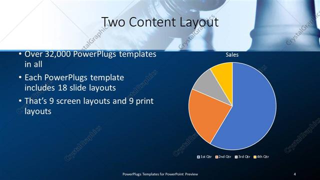 Two Content presentation slide layout