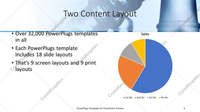 Two Content presentation slide layout