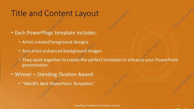 Title and Content presentation slide layout