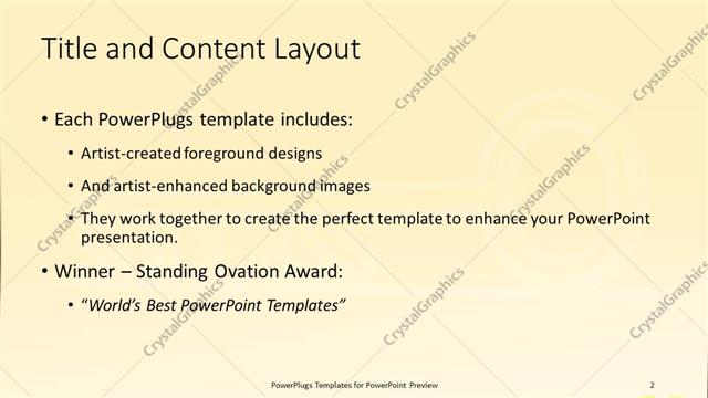 Title and Content presentation slide layout