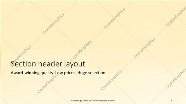 Section Header presentation slide layout
