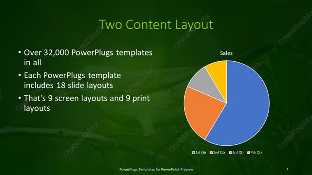 Two Content presentation slide layout