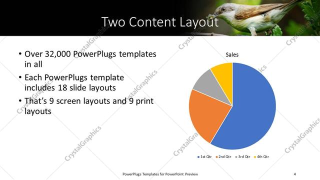 Two Content presentation slide layout