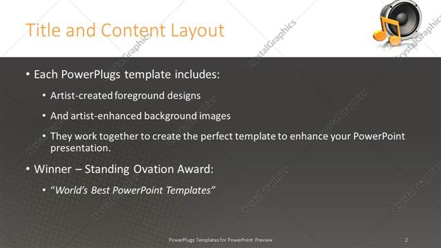 Title and Content presentation slide layout