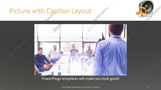 Picture with Caption presentation slide layout