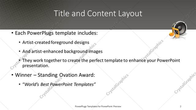 Title and Content presentation slide layout