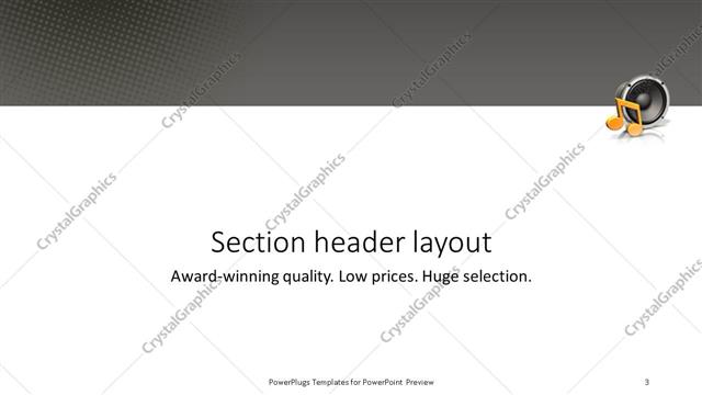 Section Header presentation slide layout