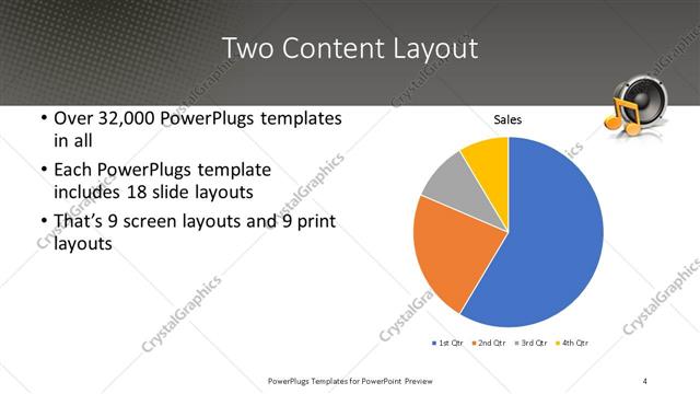 Two Content presentation slide layout