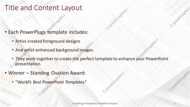 Title and Content presentation slide layout