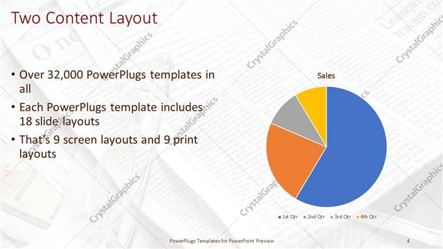 Two Content presentation slide layout