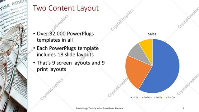 Two Content presentation slide layout