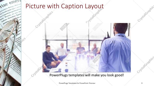 Picture with Caption presentation slide layout