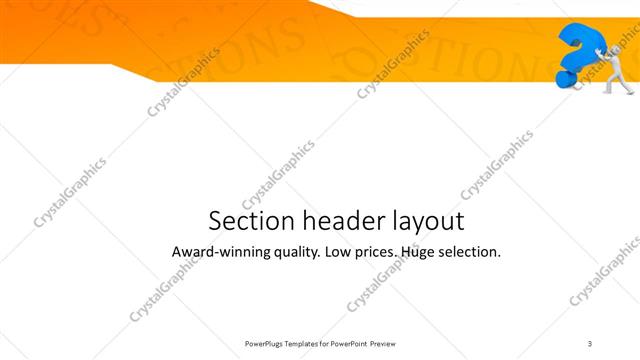 Section Header presentation slide layout