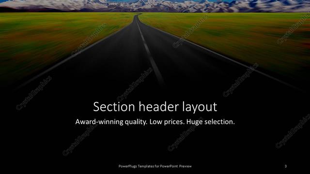 Section Header presentation slide layout