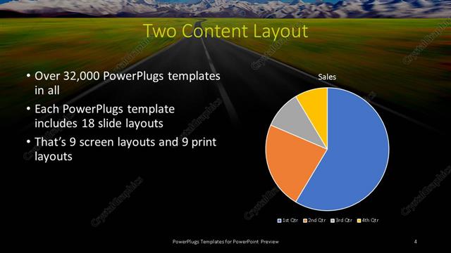 Two Content presentation slide layout