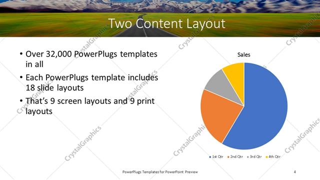 Two Content presentation slide layout