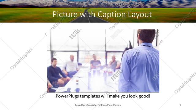 Picture with Caption presentation slide layout