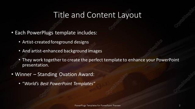 Title and Content presentation slide layout