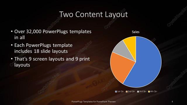 Two Content presentation slide layout
