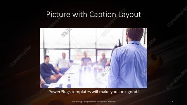 Picture with Caption presentation slide layout