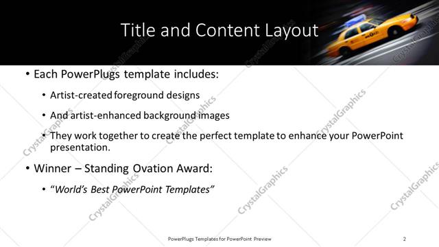Title and Content presentation slide layout