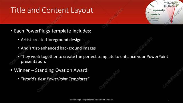Title and Content presentation slide layout