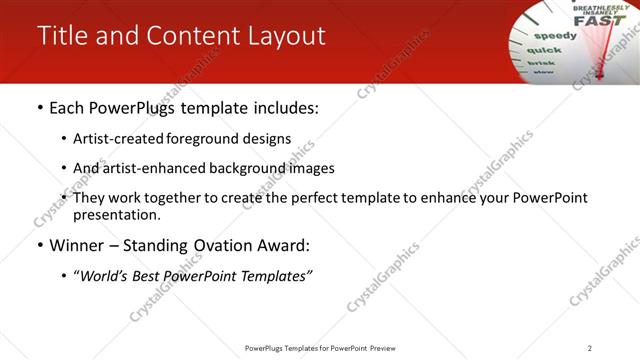 Title and Content presentation slide layout