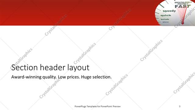 Section Header presentation slide layout