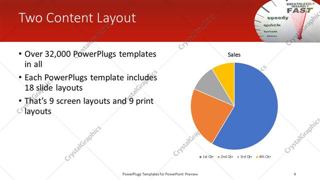 Two Content presentation slide layout