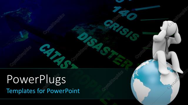  Presentation with global - Speedometer on the Earth shows humanity speeding toward global catastrophe