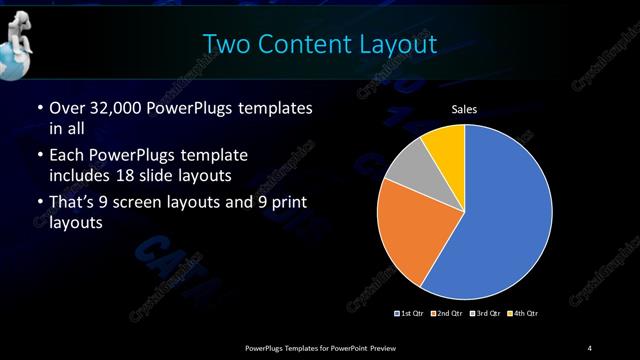 Two Content presentation slide layout