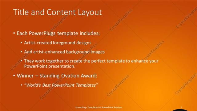 Title and Content presentation slide layout