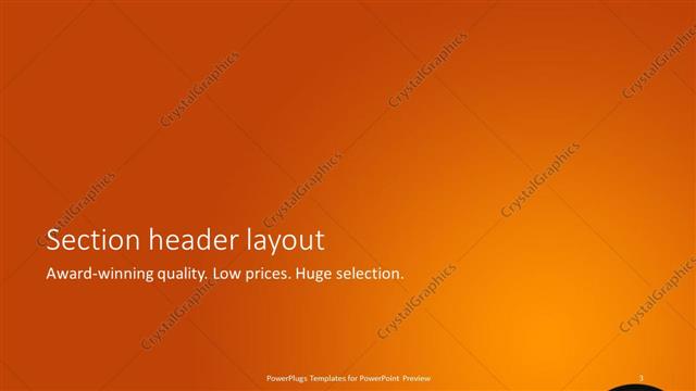 Section Header presentation slide layout
