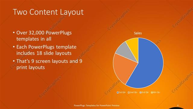 Two Content presentation slide layout