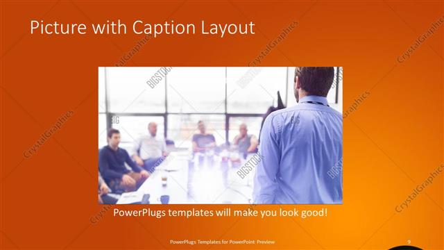 Picture with Caption presentation slide layout