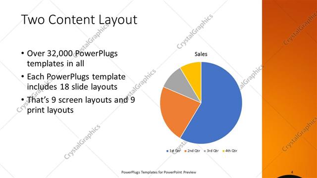 Two Content presentation slide layout