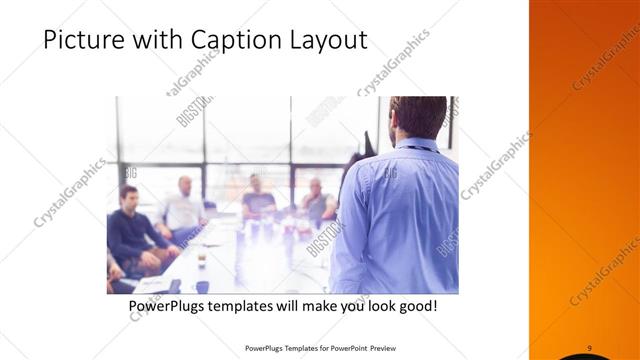 Picture with Caption presentation slide layout