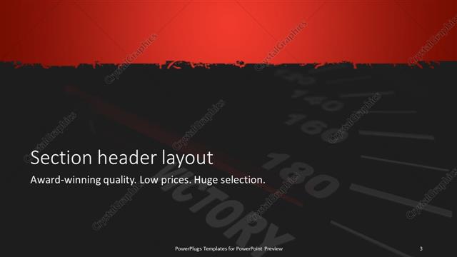 Section Header presentation slide layout