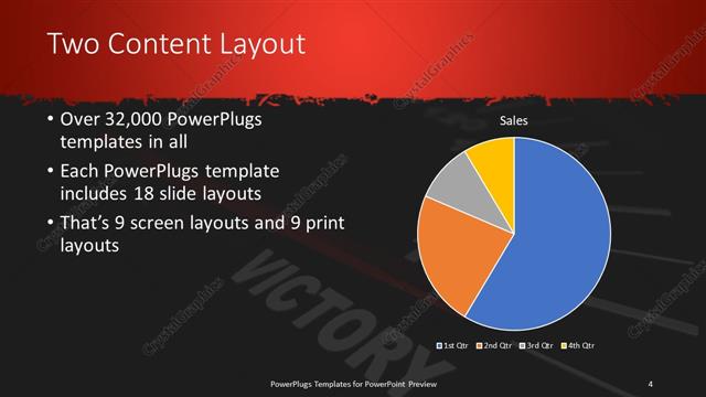 Two Content presentation slide layout