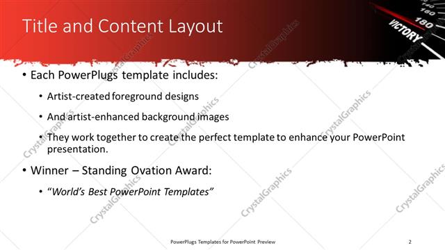 Title and Content presentation slide layout