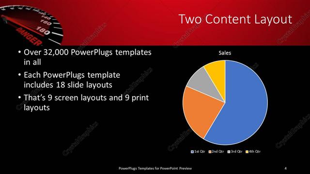 Two Content presentation slide layout