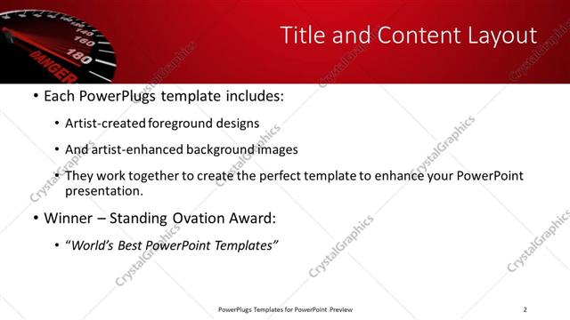Title and Content presentation slide layout