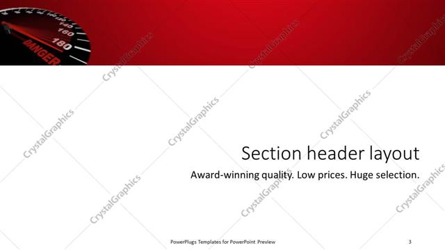 Section Header presentation slide layout